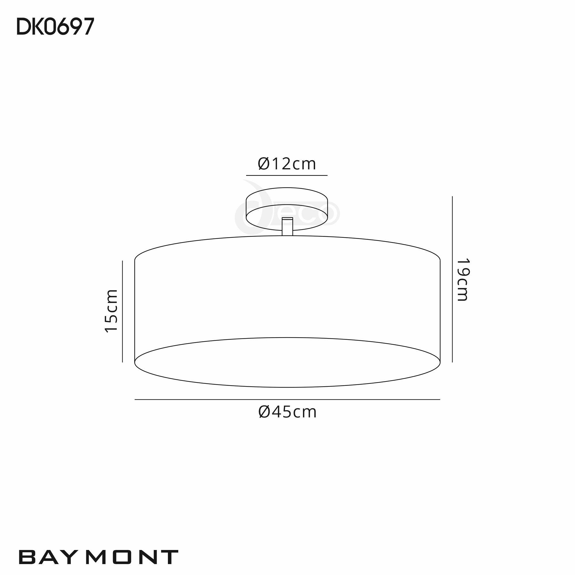 Baymont CH WH Ceiling Lights Deco Flush Fittings